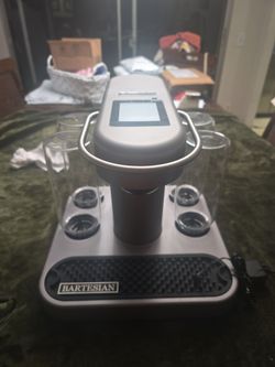 Bartesian 55300 Premium Cocktail Machine . Comes With 5 Glass Bottles And Stand