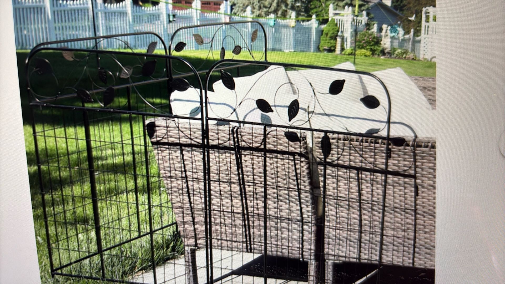 Sunnydaze Black Steel Fence