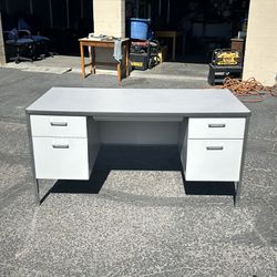 Nice 5 Foot Long Metal Desk- Good Condition- $50