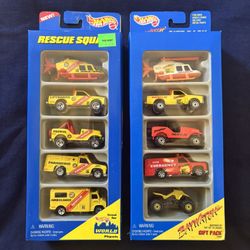 HW’s 5-Packs, Rescue Squad, Baywatch, $12 ea.