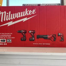 Milwaukee M18 Cordless Brushed 4 Tool Combo Kit