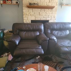 Two Giant Manual Recliners