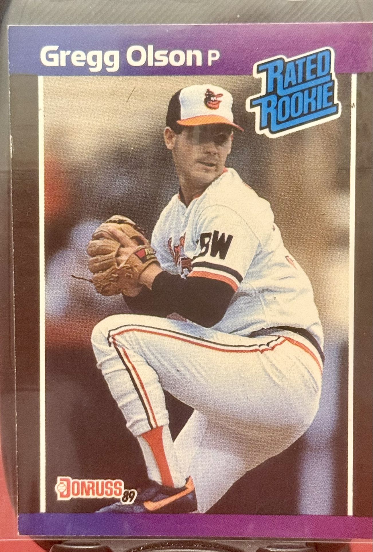 1989 Donruss Gregg Olson #46 Rookie Card - Like New