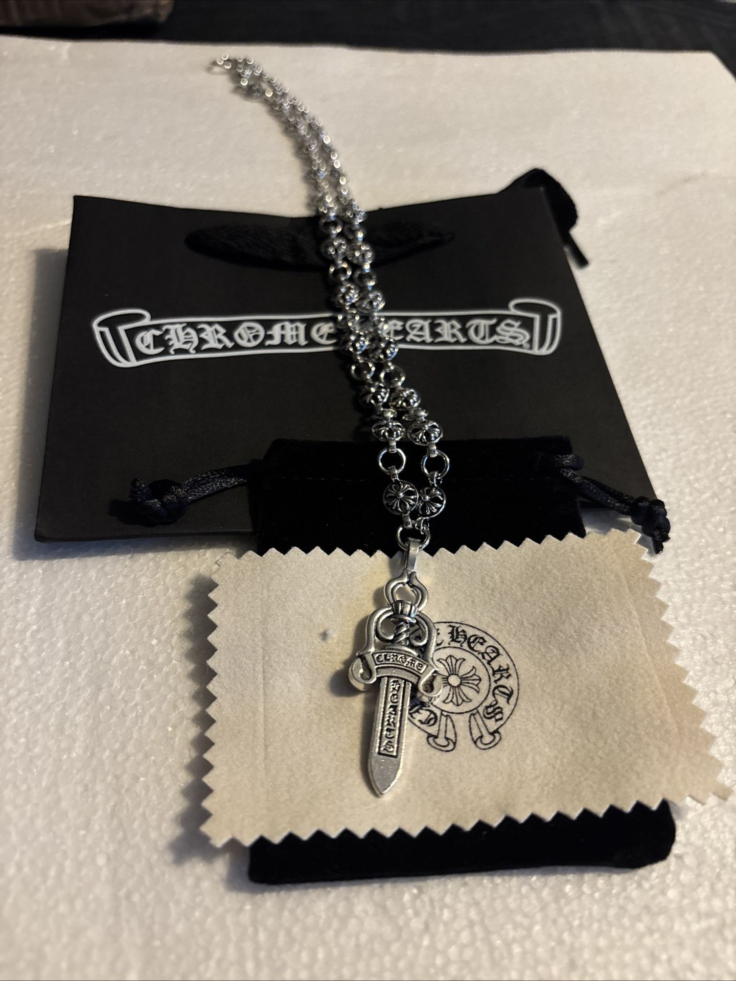 Chrome Hearts necklace Style with dagger pendant Super Nice 22 Inch