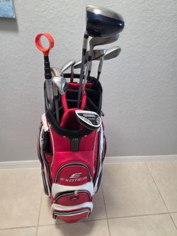 Exotics Waterproof Golf Bag with Clubs
