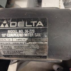Table  Delta Saw $100