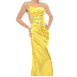 Glam Gurlz Yellow Prom Dress Size 0 Dress