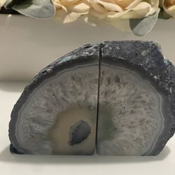 Agate Quartz Book Ends Large Precious Stone From Brazil