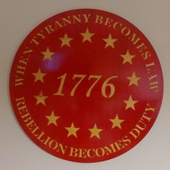 Wooden Handcrafted Tyranny Sign New