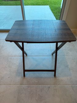 Dark Brown Wooden Folding Table