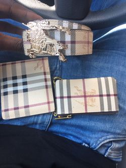 Burberry belt pouch and wallet