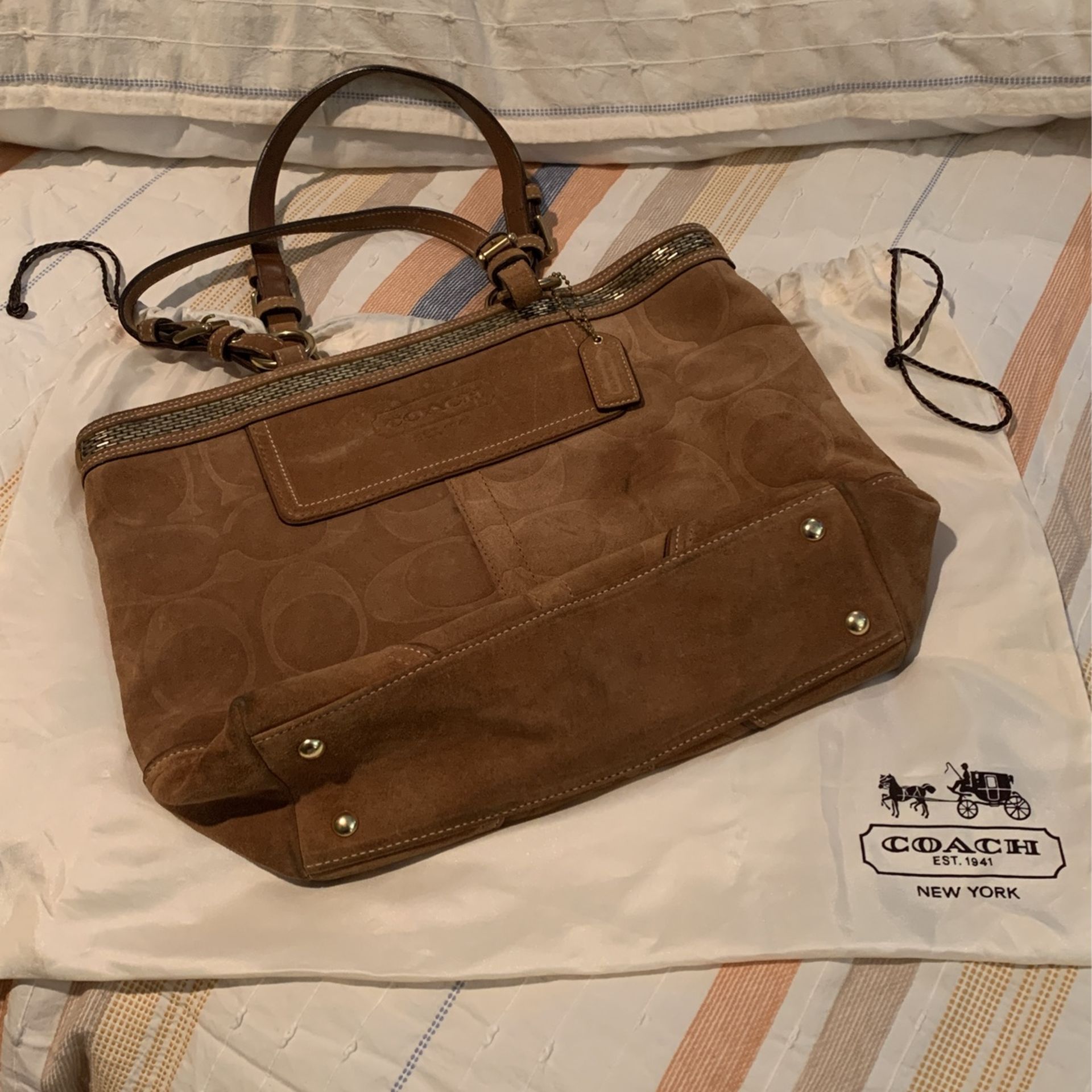 Authentic Coach Swede Leather Purse