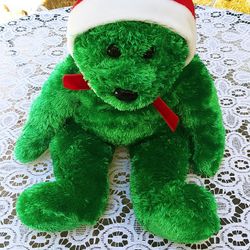 Vintage Ty Beanie Baby  with Santa Cap Reindeer Ears Brand New