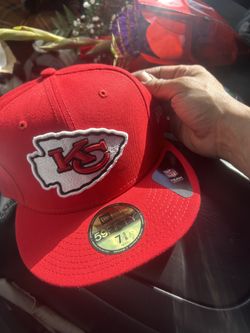 New Era Kansas City Chiefs Fitted Hat Size 7-3/8