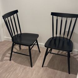 Free 2 Black Dining Chairs (Crate And Barrel)