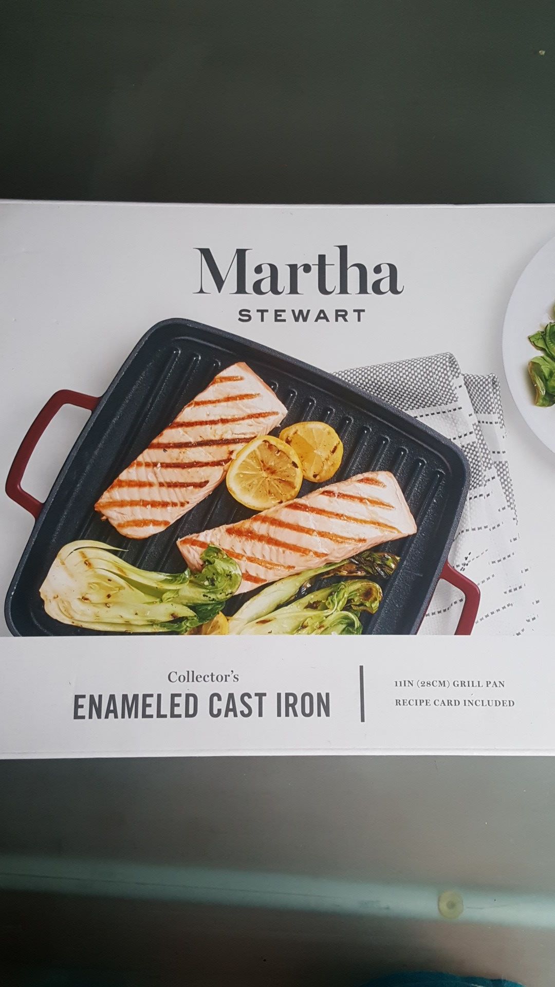 Martha Stewart enameled cast iron grill pan