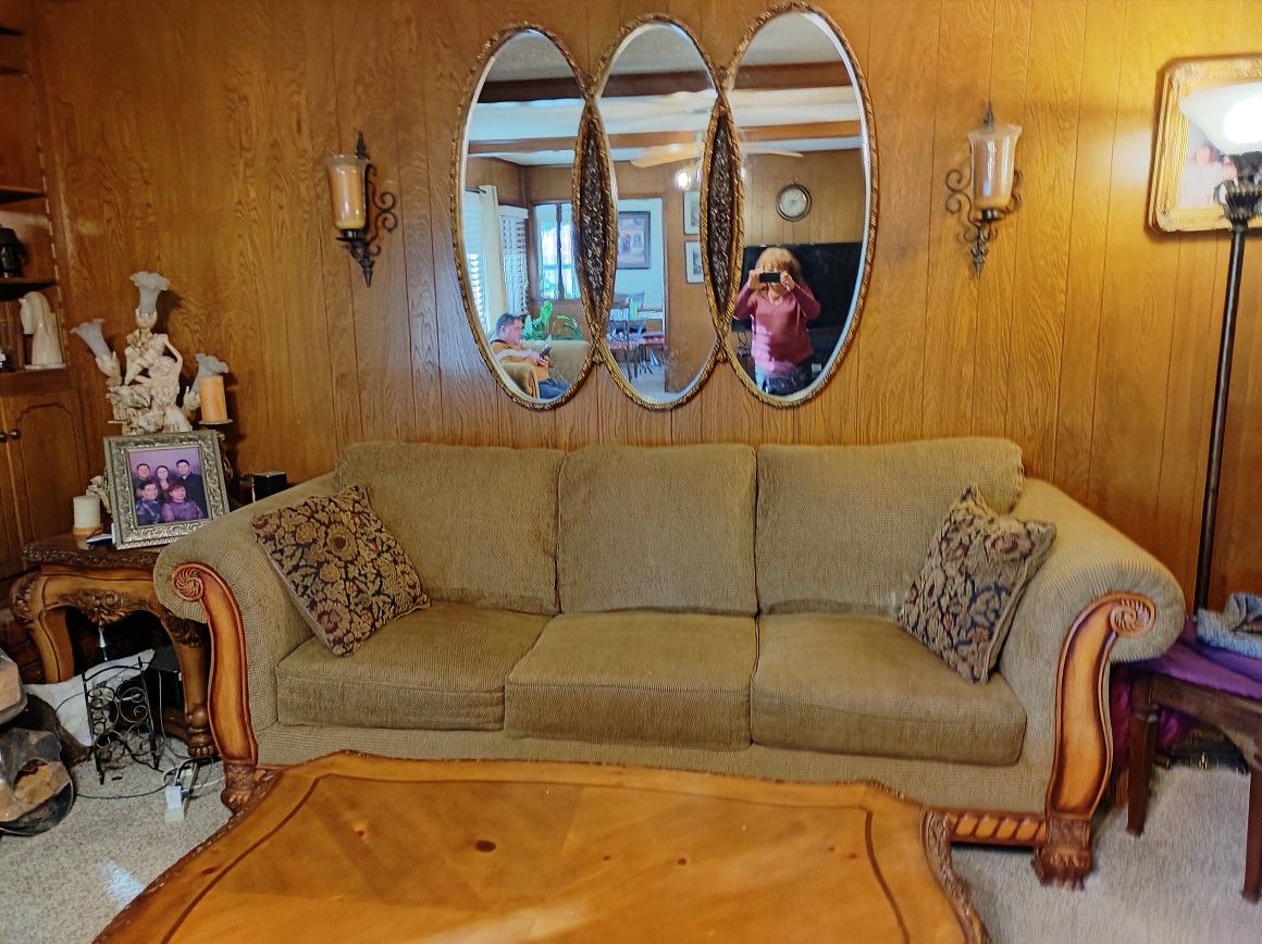 Sofa and Loveseat Light Brown