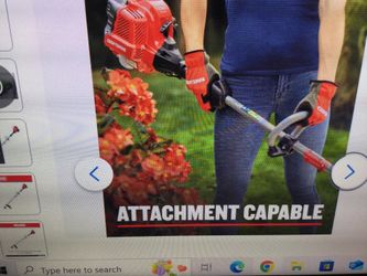 CRAFTSMAN WE2200 25-CC 2 CYCLE 17 IN STRAIGHT SHAFT ATTACHMENT CAPABLE GAS STRING TRIMMER IN EXCELLENT CONDITION