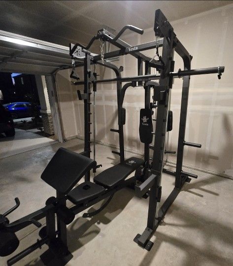 Smith Machine 2001 | Multi-Use Adj Bench | Gym Equipment | Fitness | Squat Rack | Excercise |🔴WEIGHTS AND BARBELL SOLD SEPARATELY 🔴 FREE DELIVERY 🚚