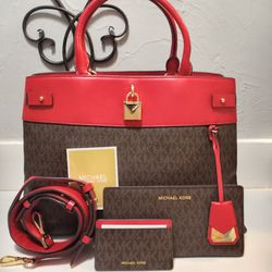 Michael Kors Gramercy Purse With Matching Wallets