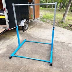 NEW, FIRM, SaflyFun Gymnastics Bar for Kids Ages 3-5  Home with Gymnastics Grips-Blue