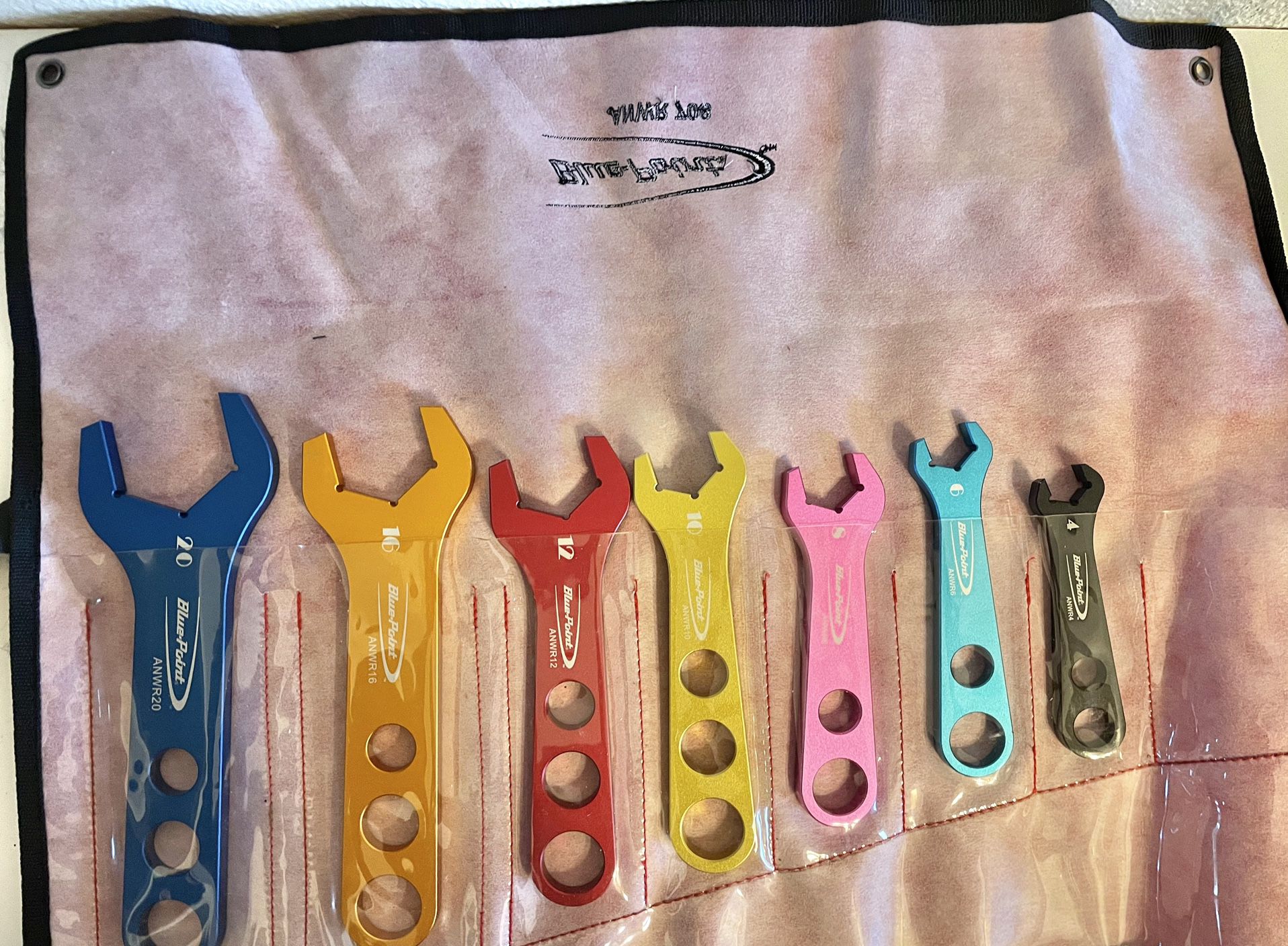 8 pc Aluminum Open-End AN Wrench Set (#4-#20, Missing #3) (Blue-Point) 