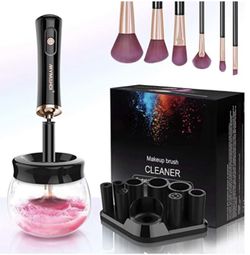 Makeup brush cleaner and dryer machine