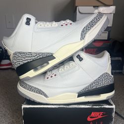 Size 9.5 - Jordan 3 Retro Mid White Cement Reimagined LIGHTLY WORN! DN3707-100