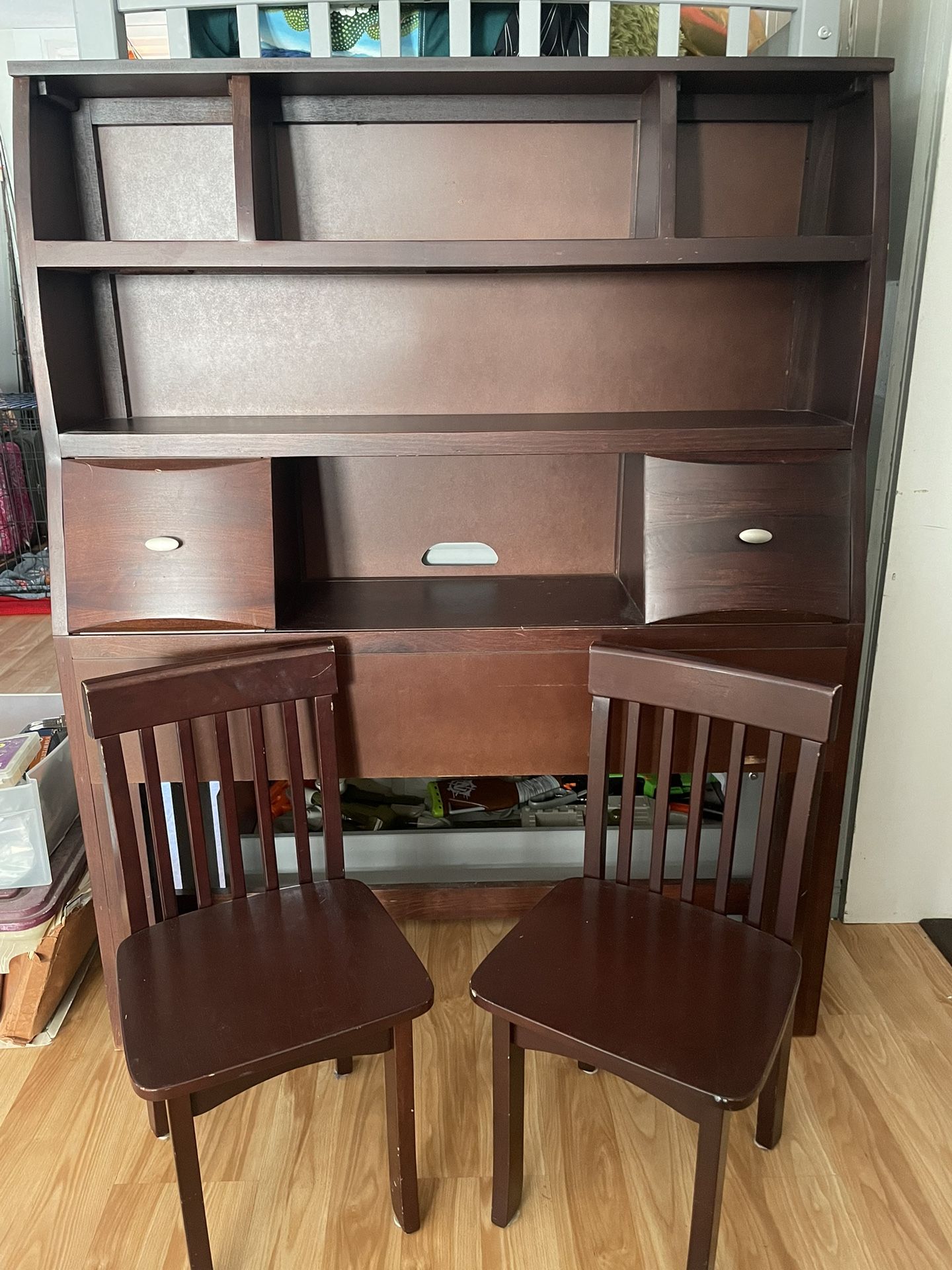 Kids Bookcase and Chairs 