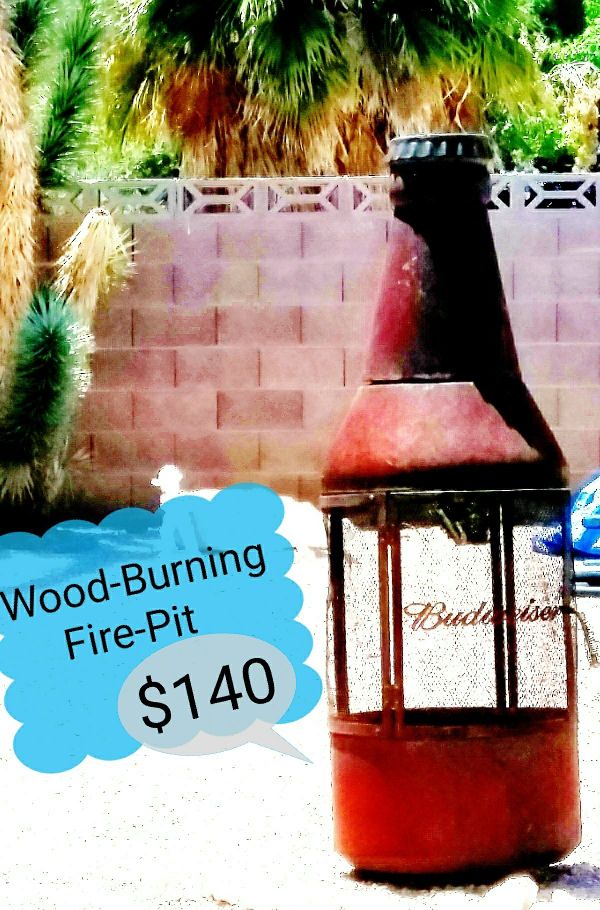 Budweiser Wood Burning Fire Pit Smoking Backyard Patio Bbq Party Budweiser Wood Burning Fire Pit Smoking Backyard Patio Bbq Party