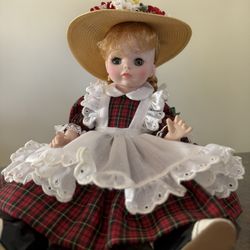 Vintage Madame Alexander McGuffey Ana Doll Plaid Tagged Dress Boxed 13" 