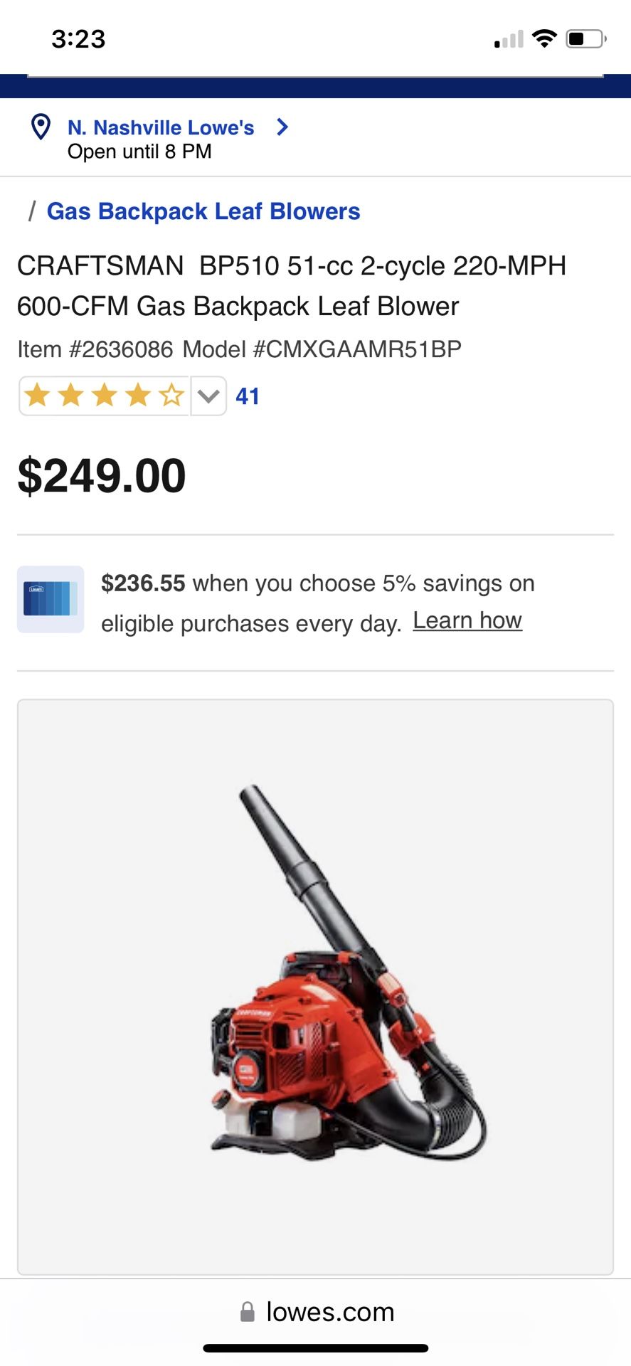 Craftsman 46cc Backpack Blower for Sale in Nashville, TN OfferUp