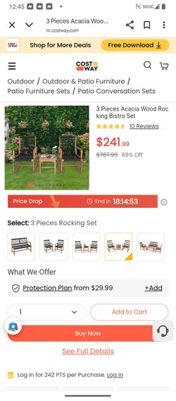 3 Pc Rocking Chair New $140