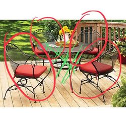 Outdoor chair sets - 4 pc ( chairs only table not included)