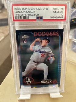 2024 Topps Chrome Update Landon Knack Prism Refractor RC PSA 10 Dodgers