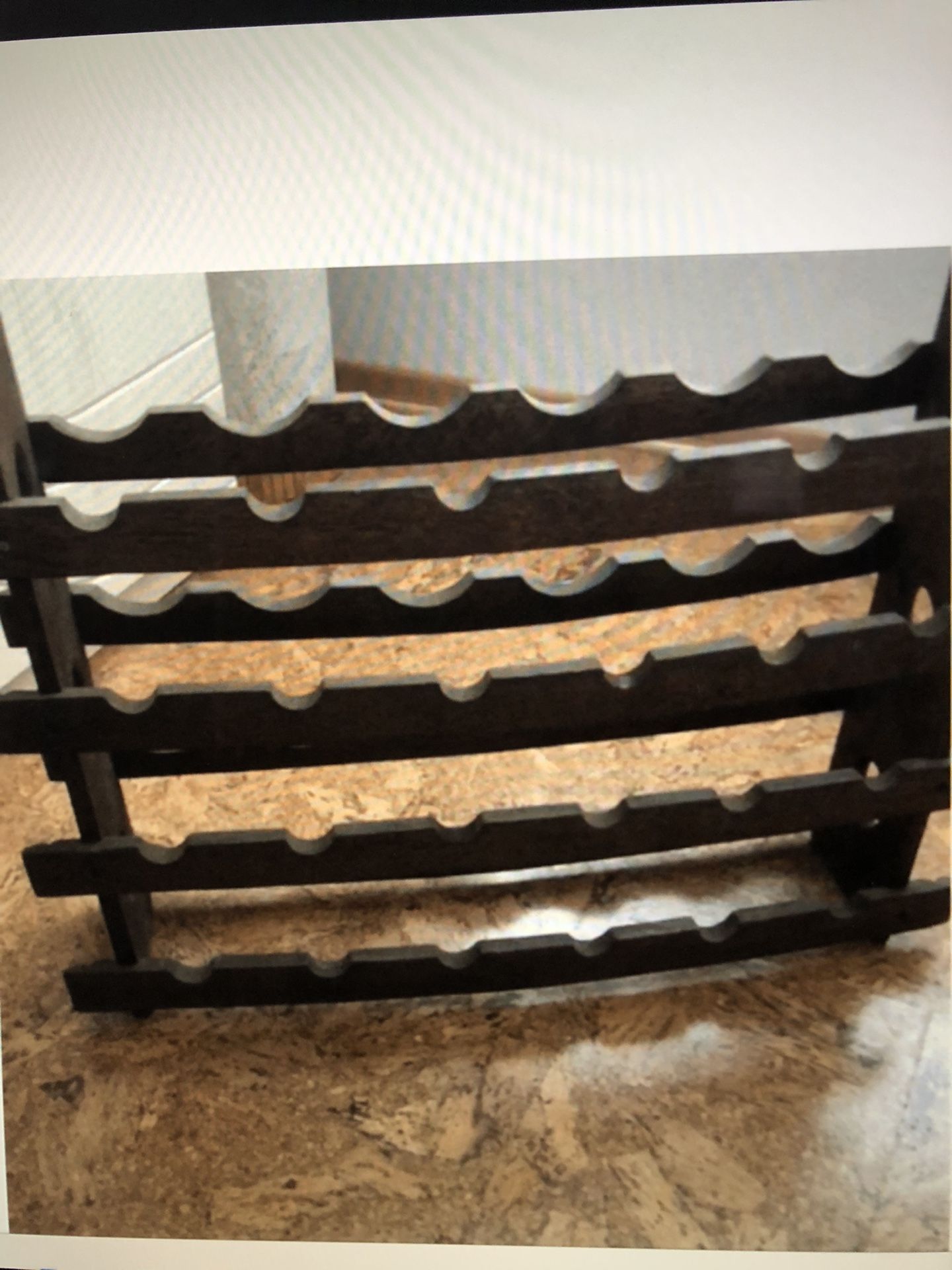 Vintage JACK DANIEL’S solid oak wine rack, floor standing ~