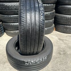 Pair Of 2 Tires 215/55/16 Michelin