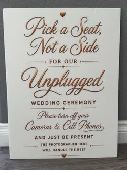 Unplugged Ceremony Sign
