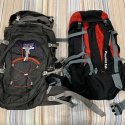 Two Like New Outdoor Hiking Back Packs