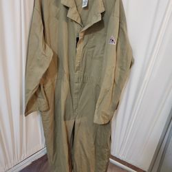 Bulwark Excel FR Flame Resistant Arc Rating 11.2 ATPV Beige Coveralls Mens 54-RG.
