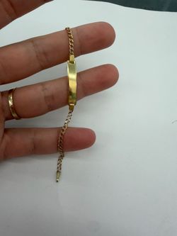 10KT Real Gold Id Plate For Kid