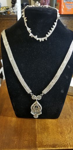 Old Persian silver necklace and bracelet