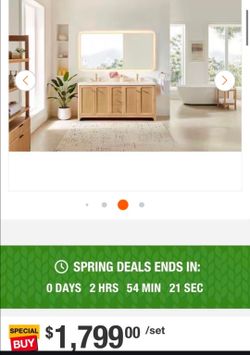 Brand new 72" BATHROOM VANITY NEW WITH DOUBLE SINK SOLID WOOD