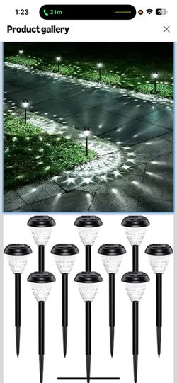 URAGO Super Bright Solar Lights Outdoor Waterproof-10 Pack, Dusk to Dawn Up to 12 Hrs Solar Powered Outdoor Pathway Garden Lights Auto On/Off, LED Lan