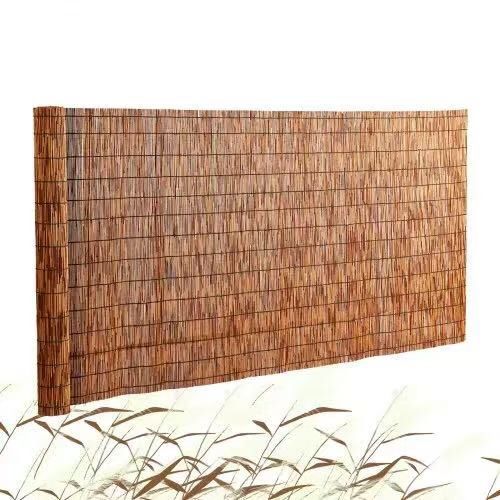588#Natural Reed Fencing, 4 ft x 16.4 ft, Reed Screen Curtain Balcony Reed Fence Roll for Outdoor Backyard Patio, Decorative Fence for Backyard Garden