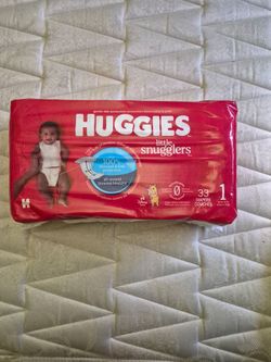 *165 Sealed Diapers* Huggies Snugglers Size 1