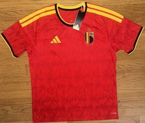 Belgium 2026 World Cup Adidas Home Kit Soccer Jersey Men’s Size Large Brand New