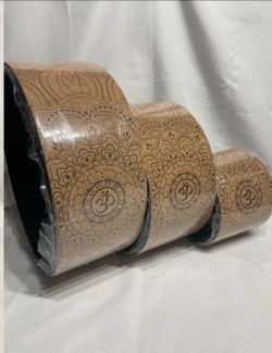 Set of 3 Natural Cork Lined Yoga Wheels with Carrying Bag NEW Pick up Powers & Constitution area