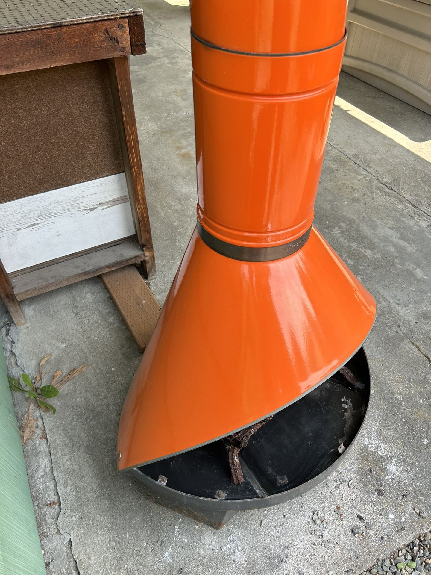 🔥 Vintage Mid-Century Orange Preway Malm Fireplace – Complete & Original