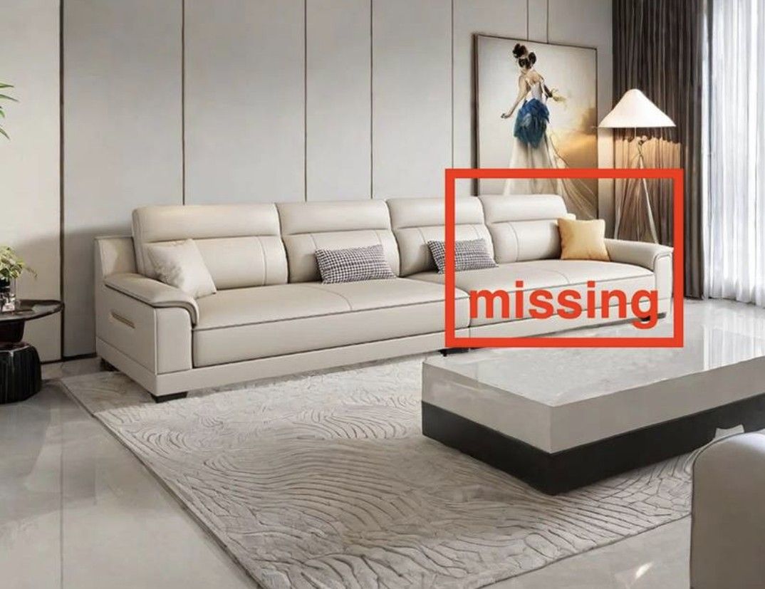 New! Walkoly Minimalist Modern Luxury Leather "Sofa Only"